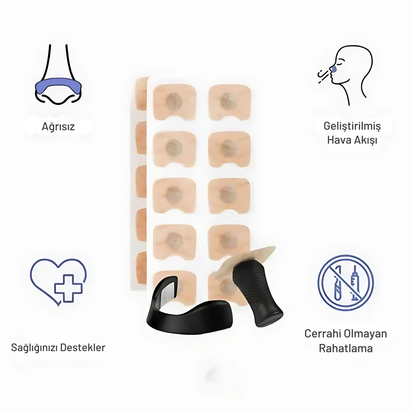 OXYBOOST™ - DAHA IYI NEFES ALMAK IÇIN MANYETIK BURUN BANTLARI KITI