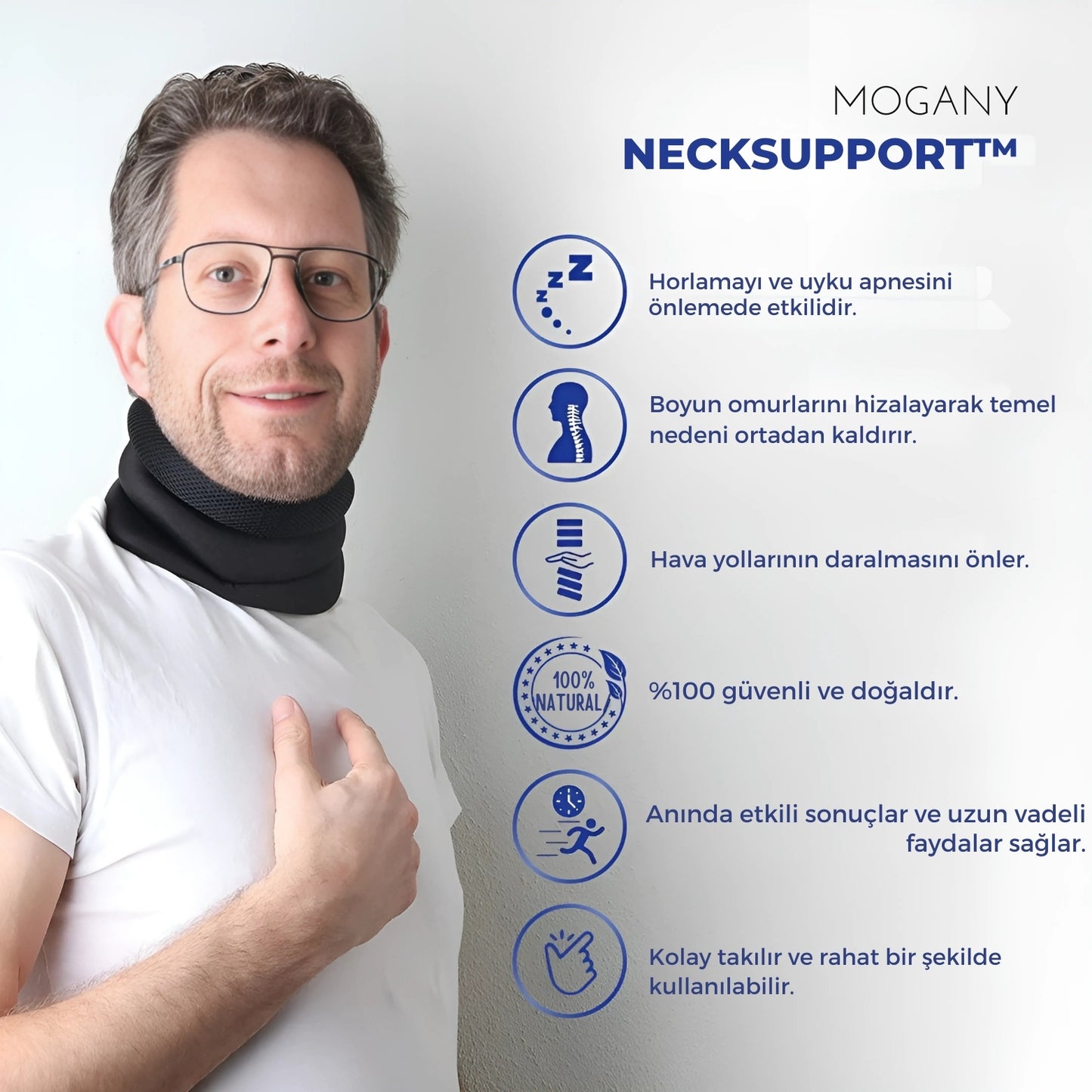 Mogany Necksupport ™- Bir daha Horlama